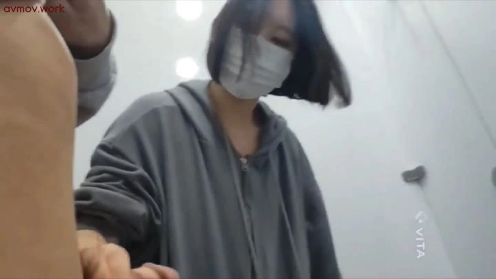 화장실 마스크녀 대딸 마무리